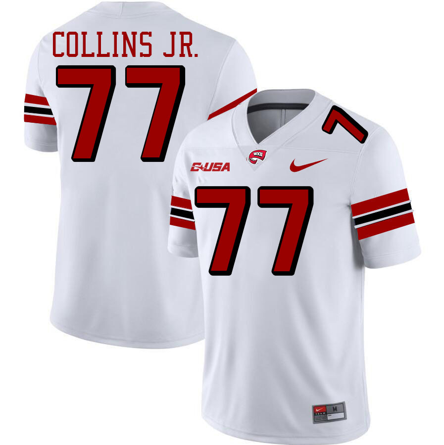 Western Kentucky Hilltoppers #77 Melvin Collins Jr. College Football Jerseys Stitched-White